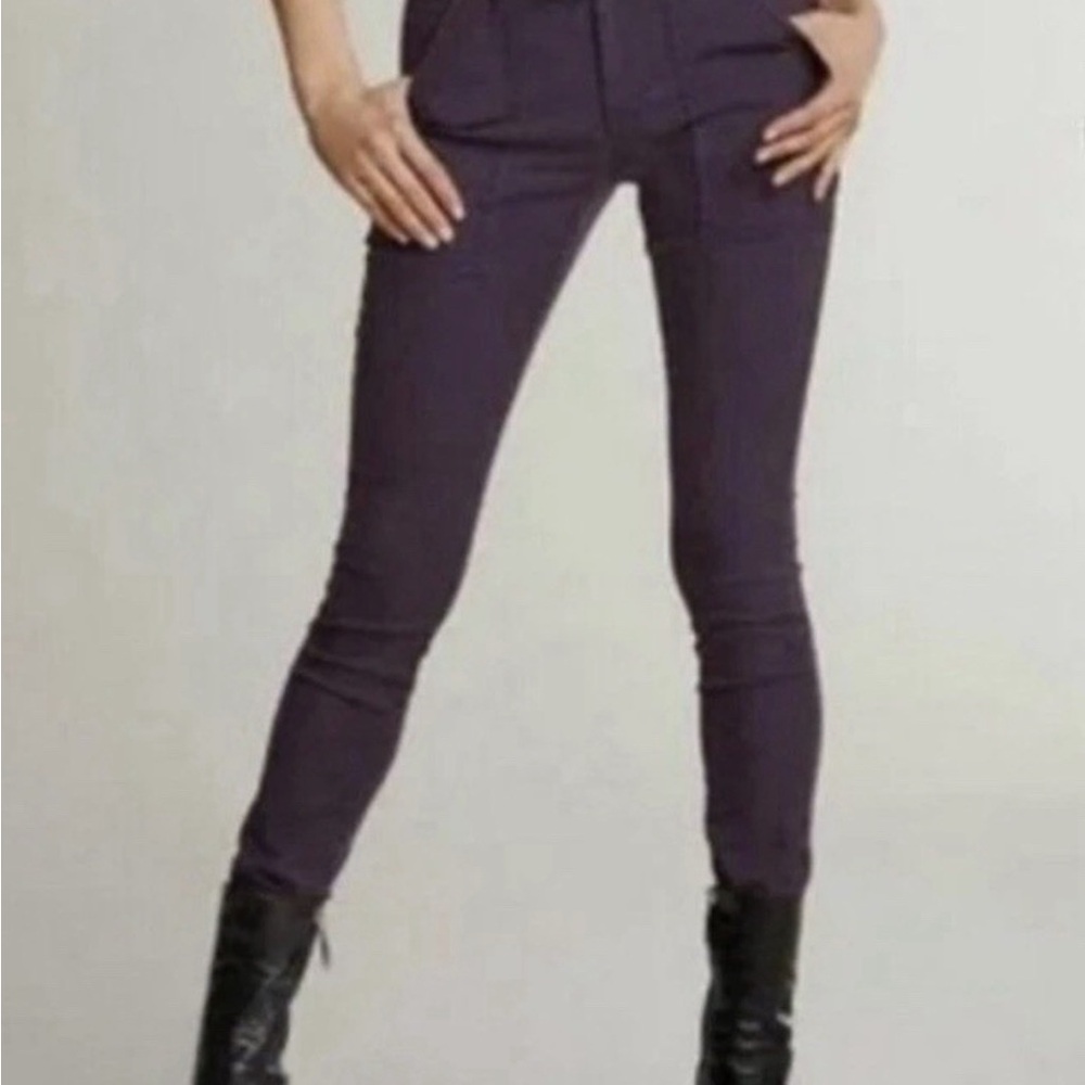 Cabi The Carpenter Pants in Dark Plum Purple #3926